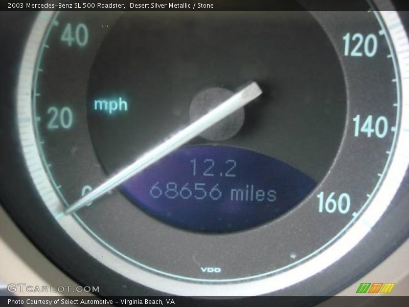 Desert Silver Metallic / Stone 2003 Mercedes-Benz SL 500 Roadster