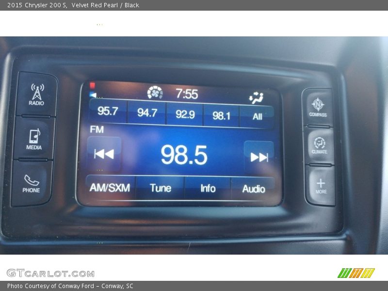 Velvet Red Pearl / Black 2015 Chrysler 200 S