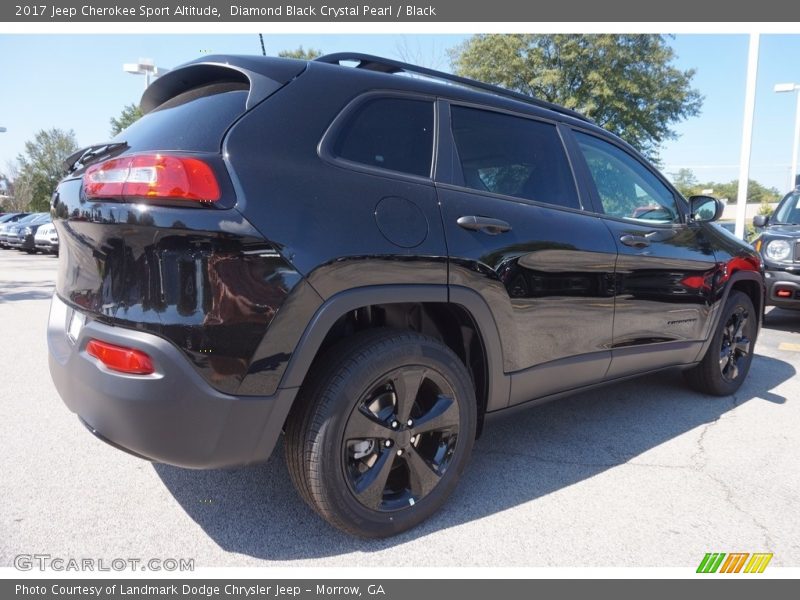 Diamond Black Crystal Pearl / Black 2017 Jeep Cherokee Sport Altitude