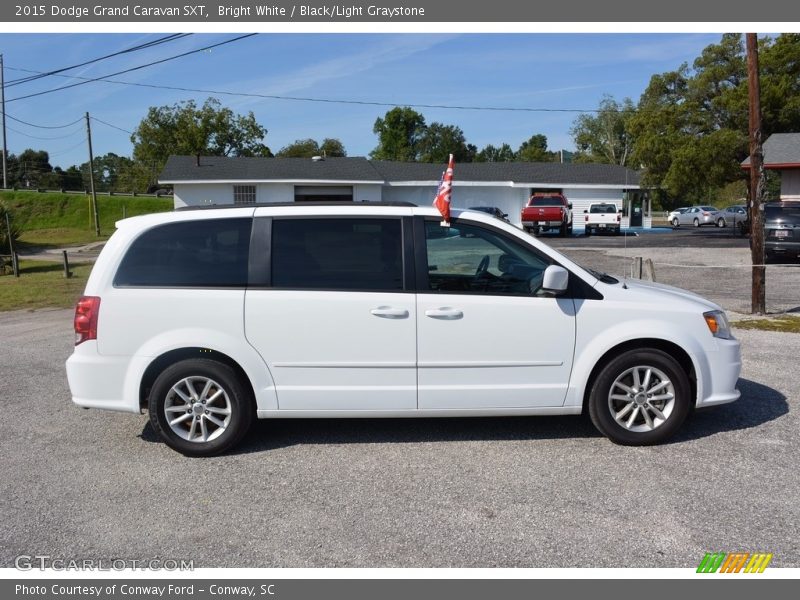 Bright White / Black/Light Graystone 2015 Dodge Grand Caravan SXT