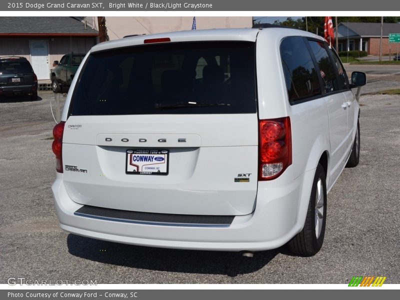 Bright White / Black/Light Graystone 2015 Dodge Grand Caravan SXT