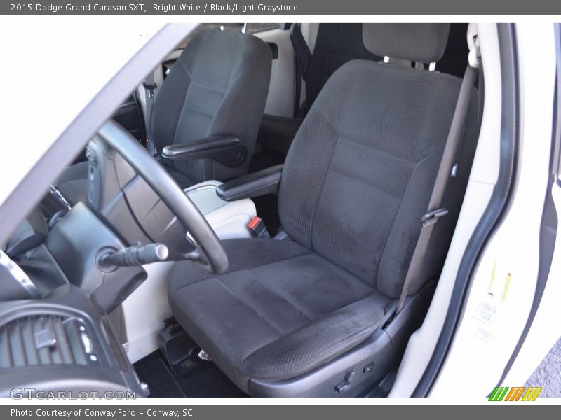 Bright White / Black/Light Graystone 2015 Dodge Grand Caravan SXT