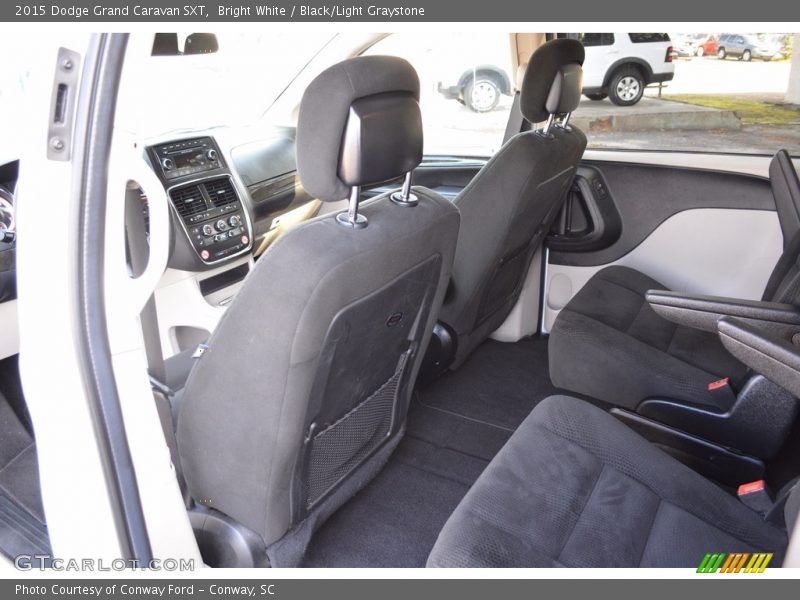 Bright White / Black/Light Graystone 2015 Dodge Grand Caravan SXT