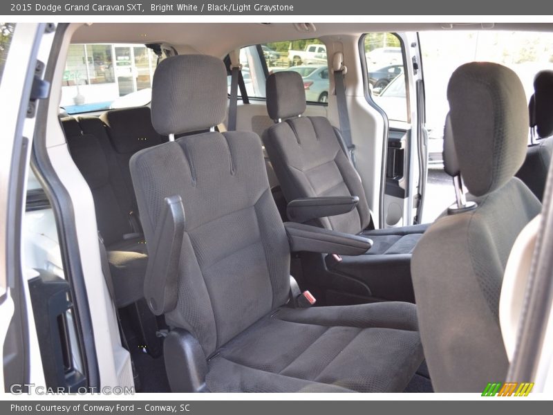 Bright White / Black/Light Graystone 2015 Dodge Grand Caravan SXT