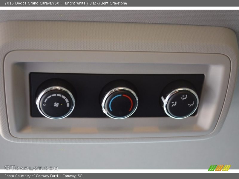 Bright White / Black/Light Graystone 2015 Dodge Grand Caravan SXT