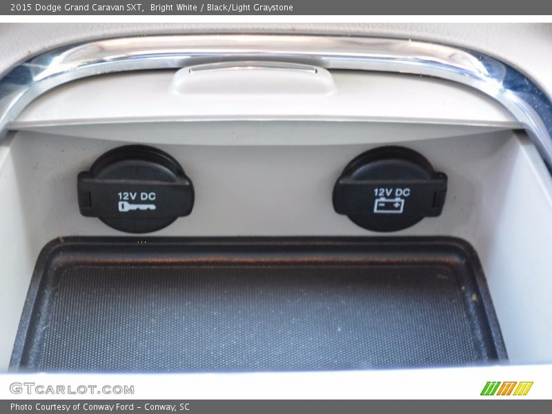 Bright White / Black/Light Graystone 2015 Dodge Grand Caravan SXT