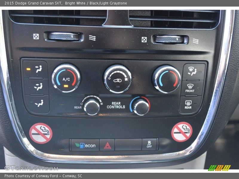 Bright White / Black/Light Graystone 2015 Dodge Grand Caravan SXT