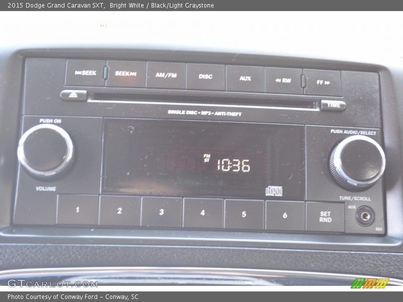 Bright White / Black/Light Graystone 2015 Dodge Grand Caravan SXT