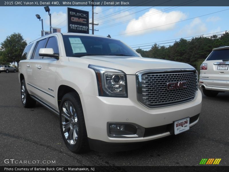 White Diamond Tricoat / Denali Jet Black 2015 GMC Yukon XL Denali 4WD