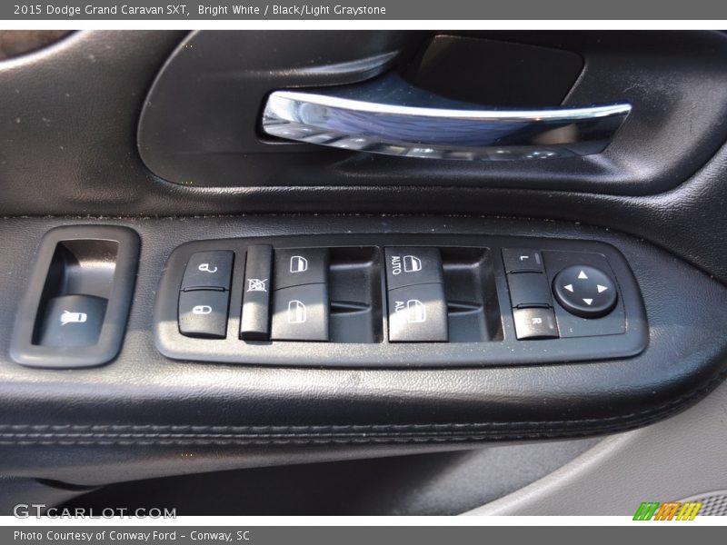 Bright White / Black/Light Graystone 2015 Dodge Grand Caravan SXT
