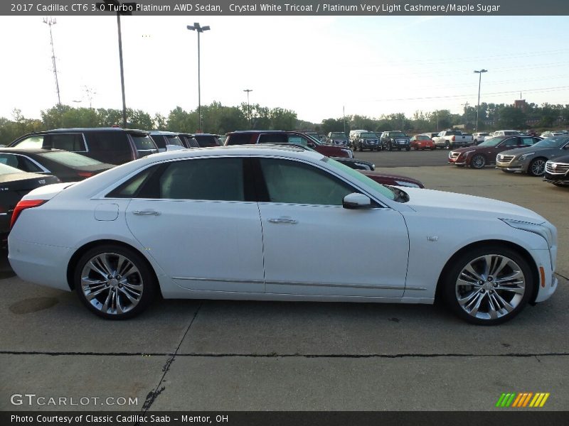 Crystal White Tricoat / Platinum Very Light Cashmere/Maple Sugar 2017 Cadillac CT6 3.0 Turbo Platinum AWD Sedan