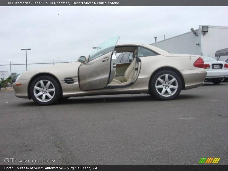 Desert Silver Metallic / Stone 2003 Mercedes-Benz SL 500 Roadster