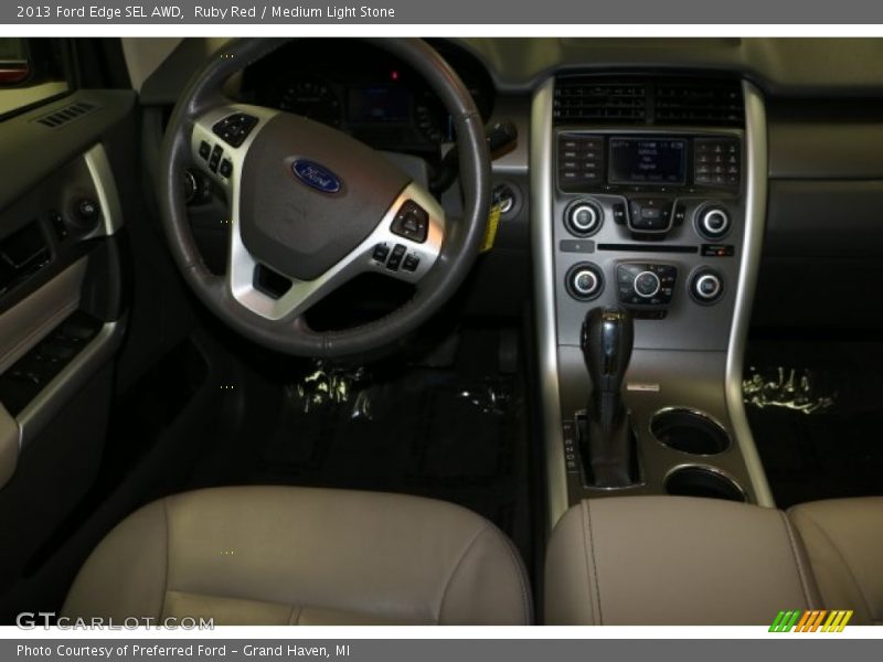Ruby Red / Medium Light Stone 2013 Ford Edge SEL AWD