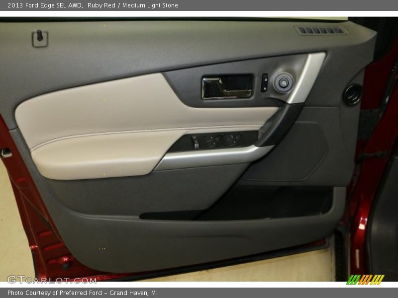Ruby Red / Medium Light Stone 2013 Ford Edge SEL AWD