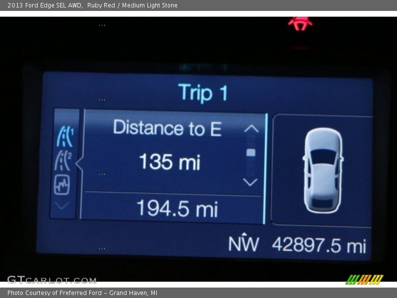 Ruby Red / Medium Light Stone 2013 Ford Edge SEL AWD