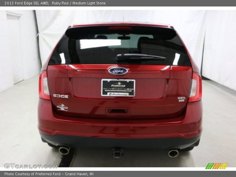 Ruby Red / Medium Light Stone 2013 Ford Edge SEL AWD