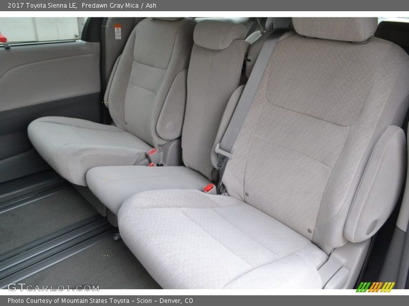 Rear Seat of 2017 Sienna LE