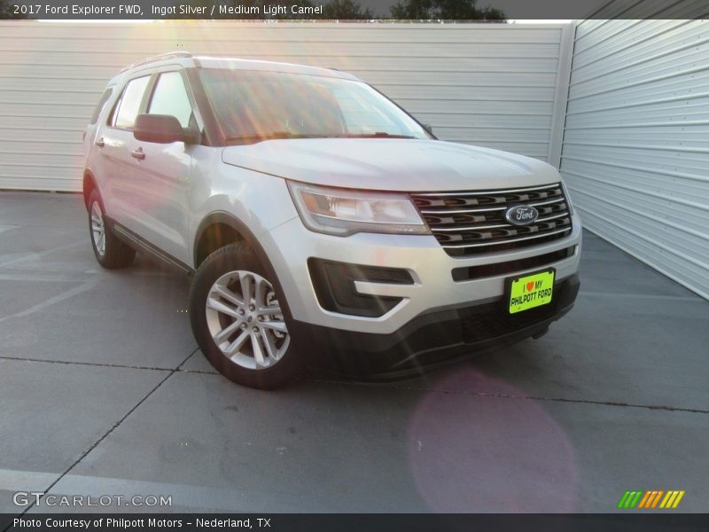 Ingot Silver / Medium Light Camel 2017 Ford Explorer FWD