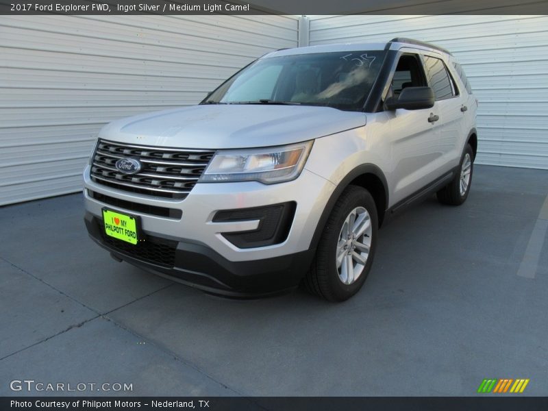 Ingot Silver / Medium Light Camel 2017 Ford Explorer FWD