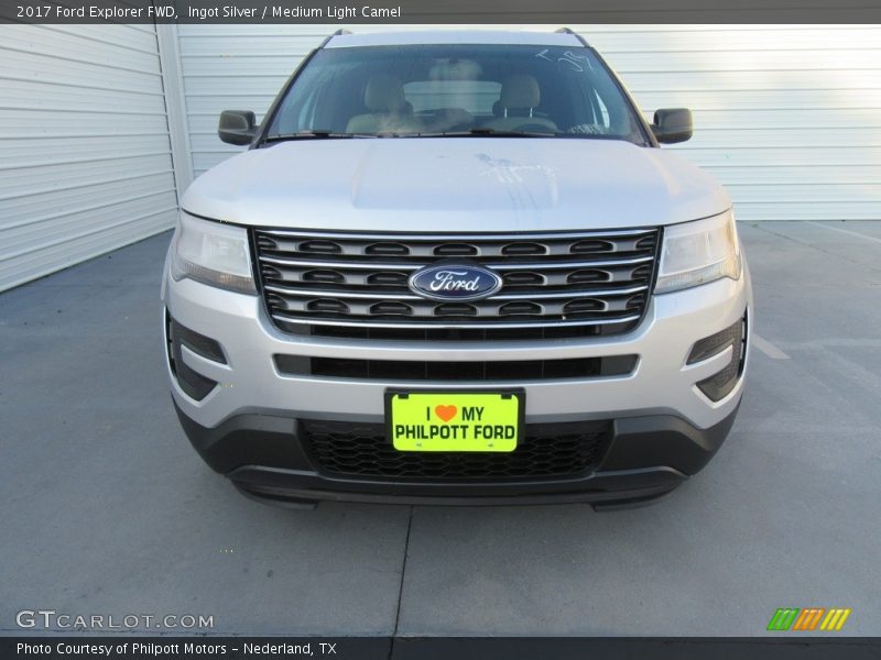 Ingot Silver / Medium Light Camel 2017 Ford Explorer FWD
