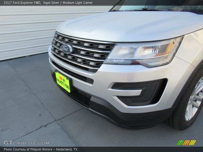 Ingot Silver / Medium Light Camel 2017 Ford Explorer FWD