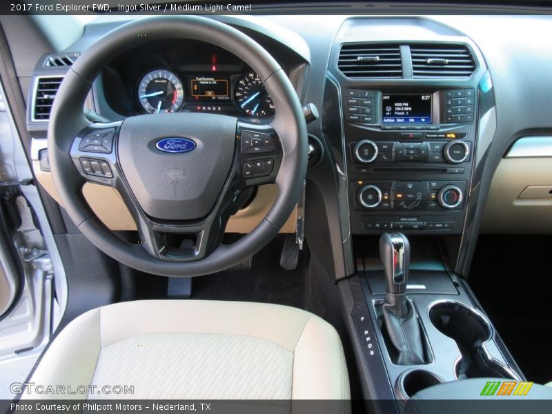 Ingot Silver / Medium Light Camel 2017 Ford Explorer FWD