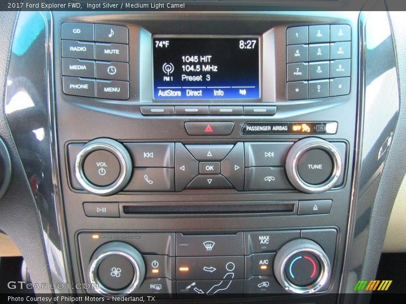 Ingot Silver / Medium Light Camel 2017 Ford Explorer FWD