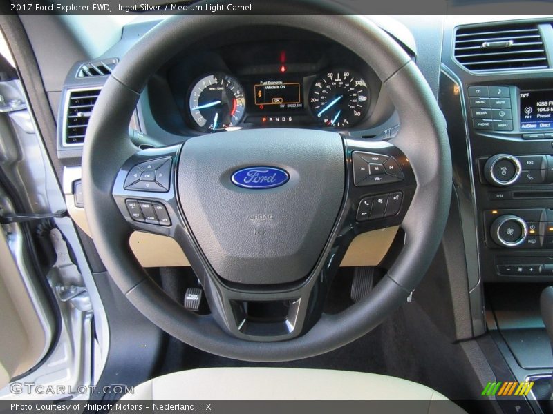 Ingot Silver / Medium Light Camel 2017 Ford Explorer FWD