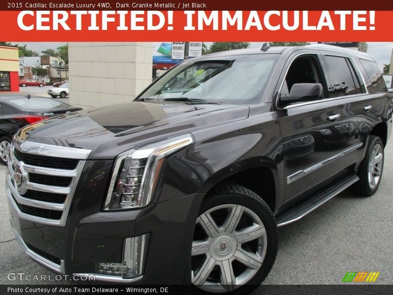 Dark Granite Metallic / Jet Black 2015 Cadillac Escalade Luxury 4WD