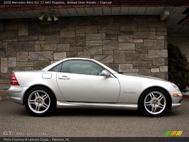 Brilliant Silver Metallic / Charcoal 2002 Mercedes-Benz SLK 32 AMG Roadster