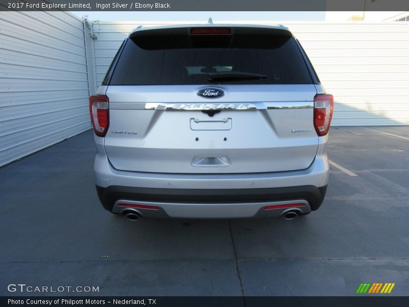 Ingot Silver / Ebony Black 2017 Ford Explorer Limited