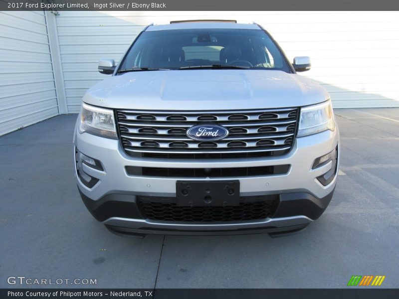 Ingot Silver / Ebony Black 2017 Ford Explorer Limited