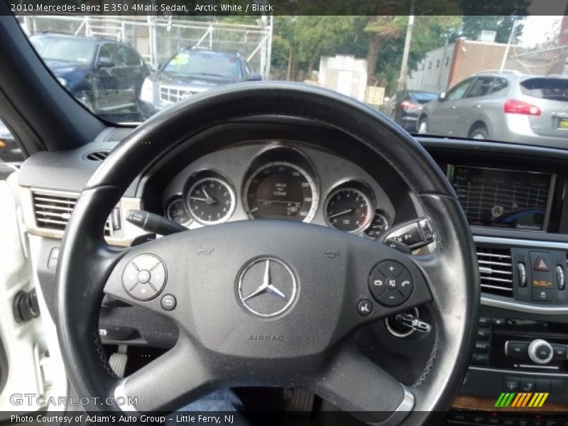 Arctic White / Black 2010 Mercedes-Benz E 350 4Matic Sedan