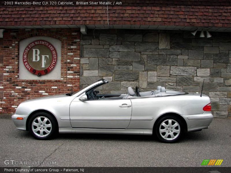 Brilliant Silver Metallic / Ash 2003 Mercedes-Benz CLK 320 Cabriolet