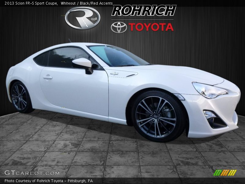 Whiteout / Black/Red Accents 2013 Scion FR-S Sport Coupe