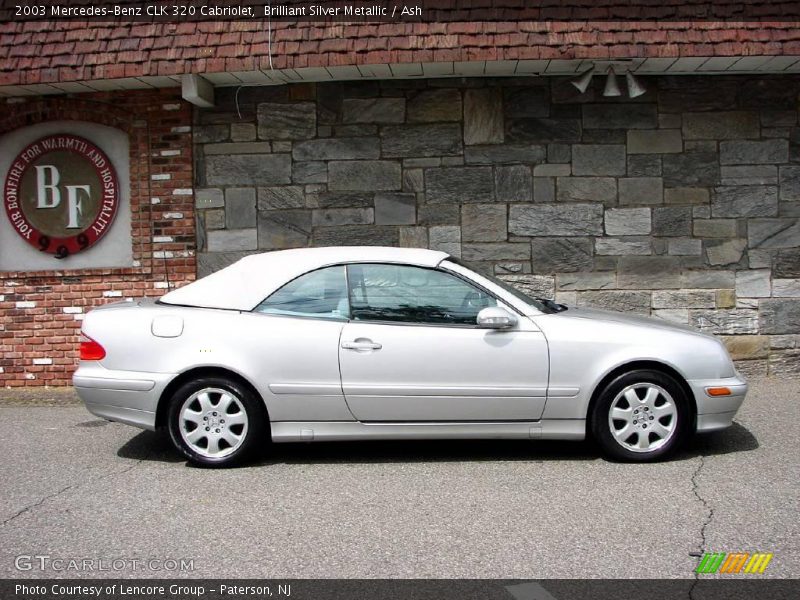Brilliant Silver Metallic / Ash 2003 Mercedes-Benz CLK 320 Cabriolet