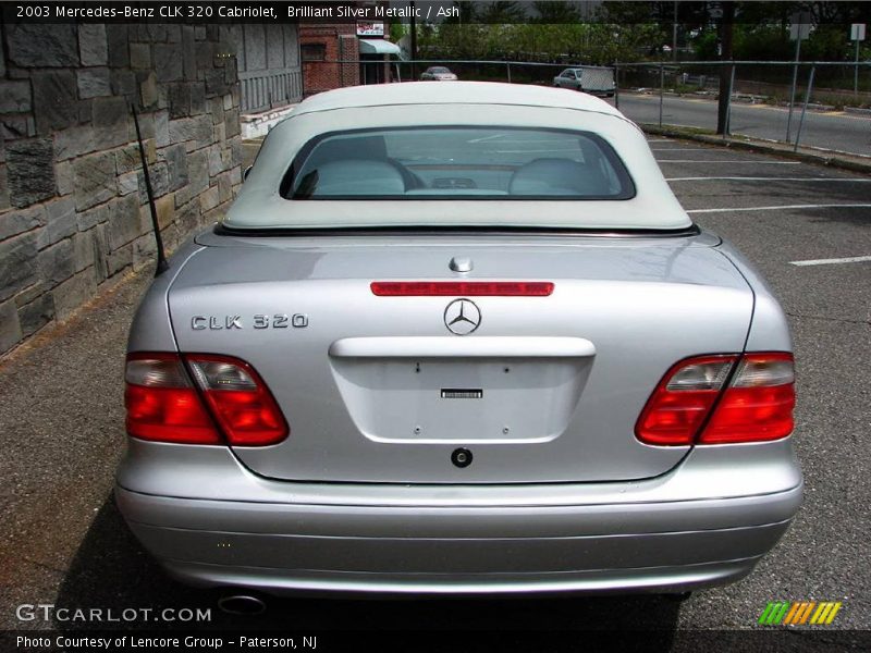 Brilliant Silver Metallic / Ash 2003 Mercedes-Benz CLK 320 Cabriolet