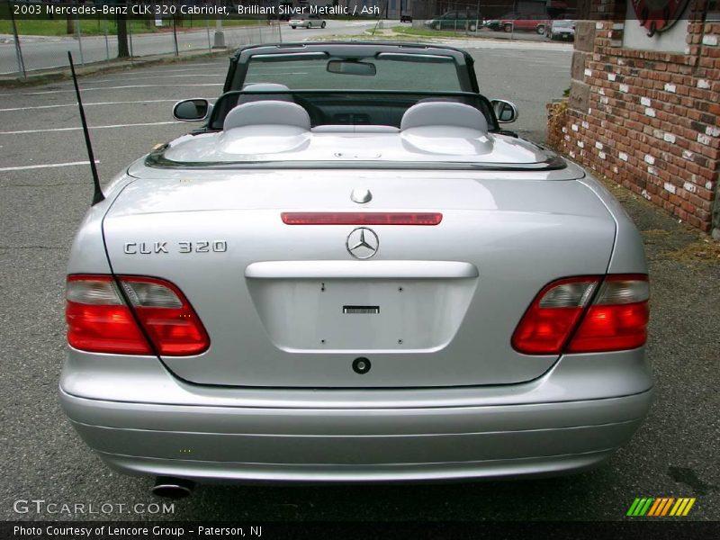 Brilliant Silver Metallic / Ash 2003 Mercedes-Benz CLK 320 Cabriolet