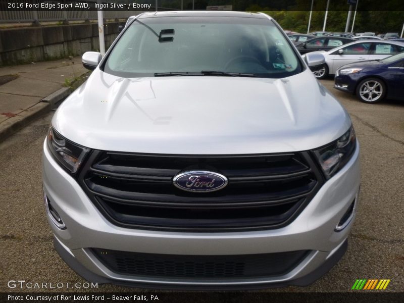 Ingot Silver / Ebony 2016 Ford Edge Sport AWD