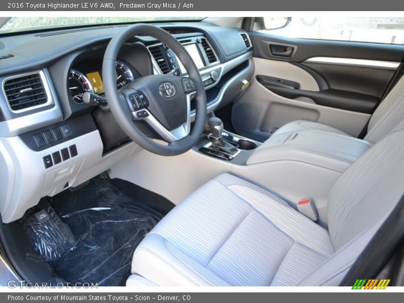 Predawn Gray Mica / Ash 2016 Toyota Highlander LE V6 AWD
