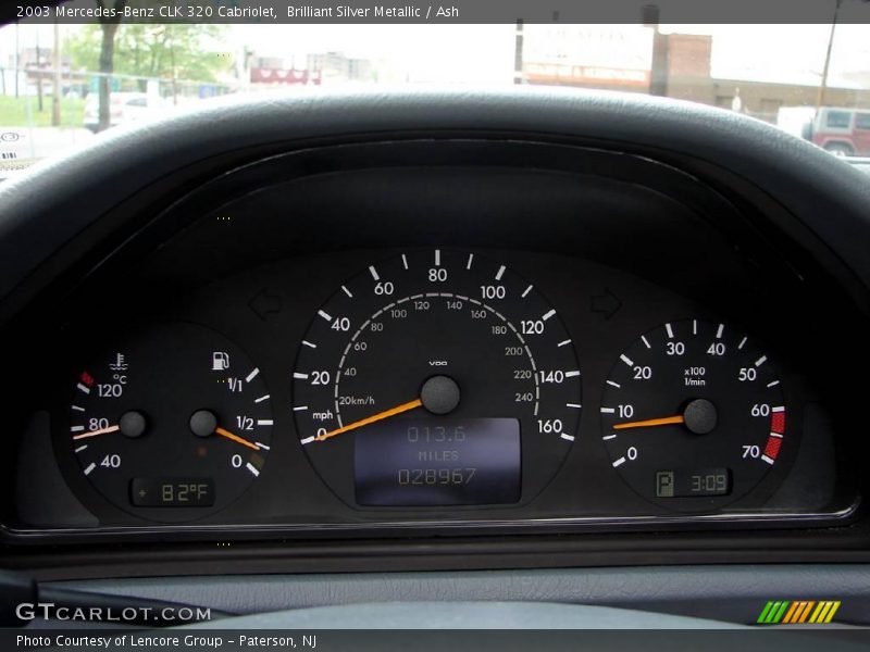Brilliant Silver Metallic / Ash 2003 Mercedes-Benz CLK 320 Cabriolet