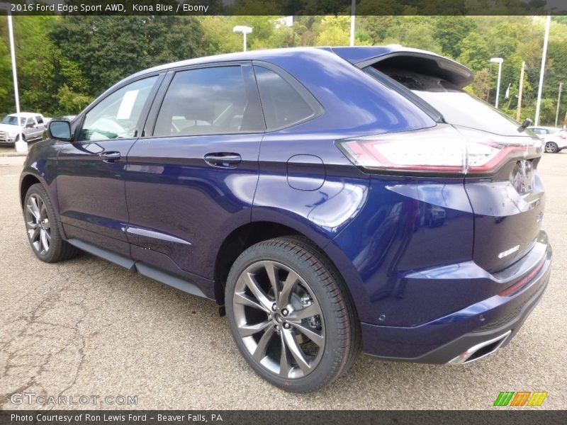 Kona Blue / Ebony 2016 Ford Edge Sport AWD