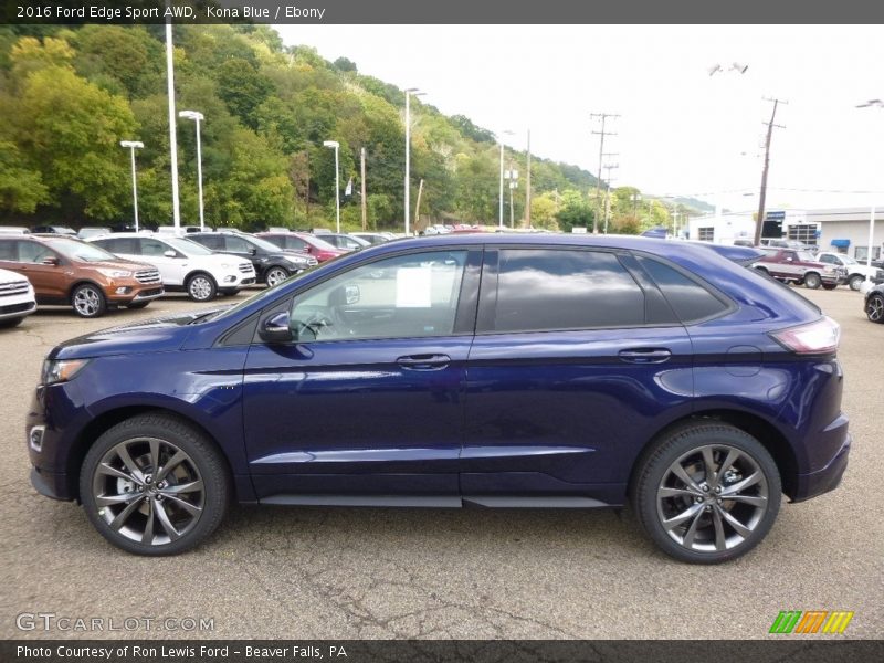 Kona Blue / Ebony 2016 Ford Edge Sport AWD