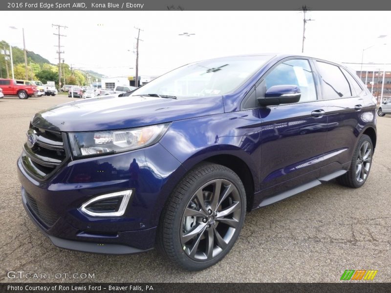 Kona Blue / Ebony 2016 Ford Edge Sport AWD