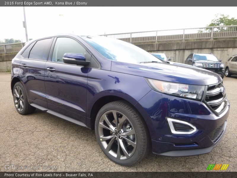 Kona Blue / Ebony 2016 Ford Edge Sport AWD