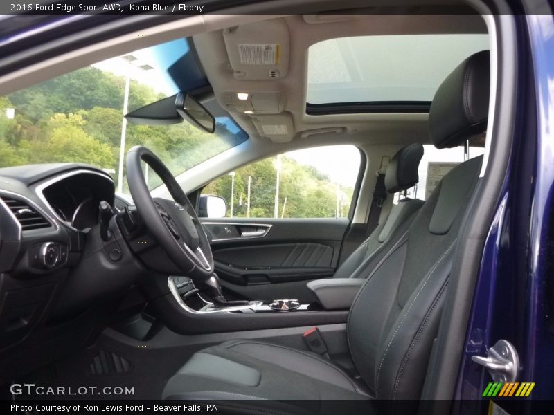 Kona Blue / Ebony 2016 Ford Edge Sport AWD