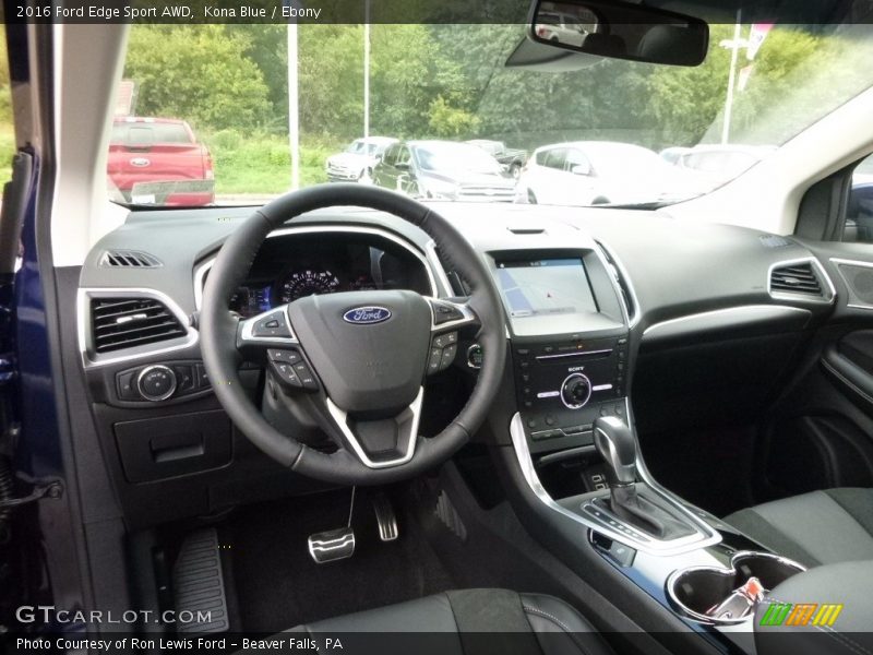 Kona Blue / Ebony 2016 Ford Edge Sport AWD