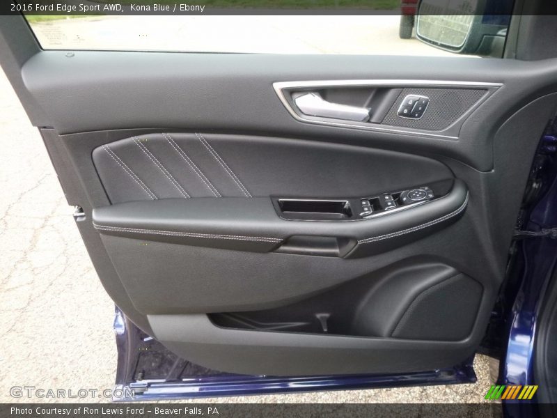 Kona Blue / Ebony 2016 Ford Edge Sport AWD