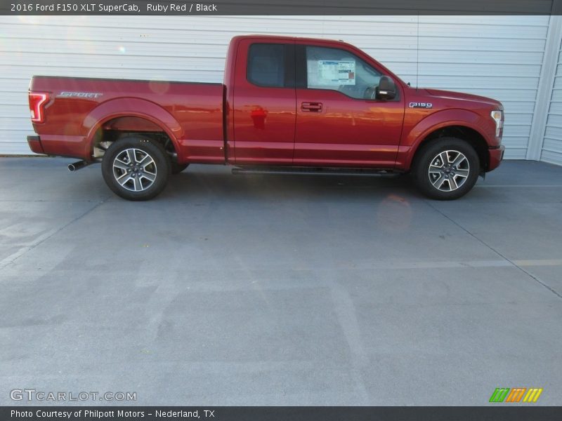 Ruby Red / Black 2016 Ford F150 XLT SuperCab