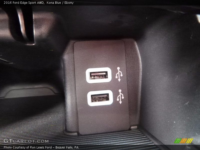 Kona Blue / Ebony 2016 Ford Edge Sport AWD